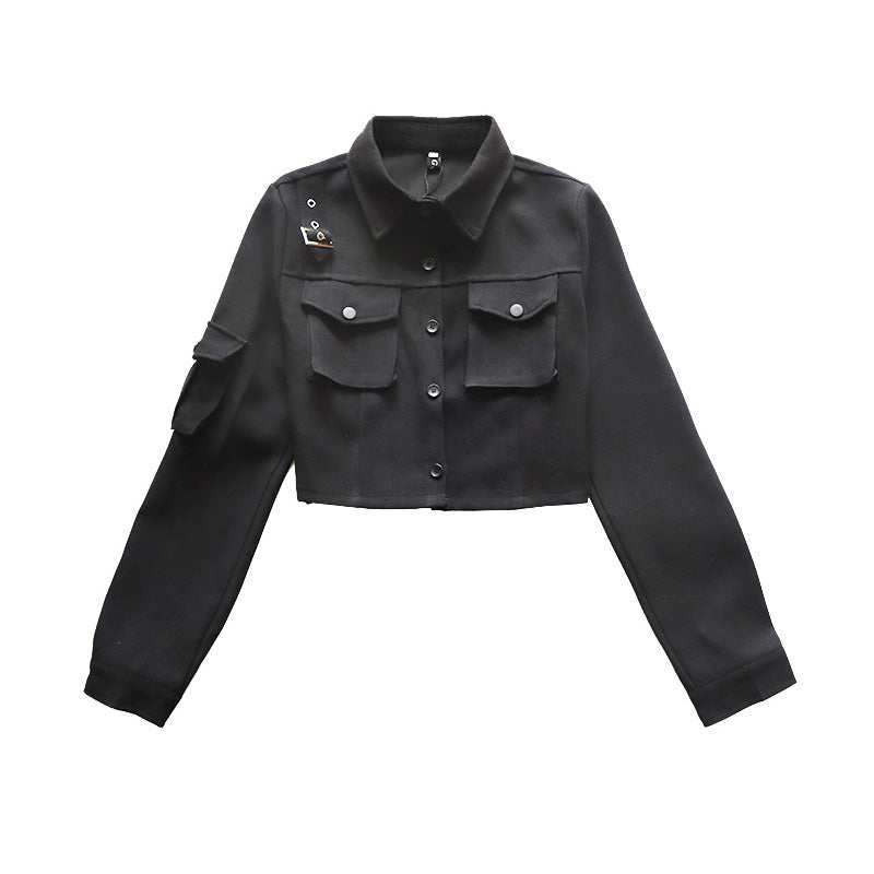 black punk two piece suit UB98577