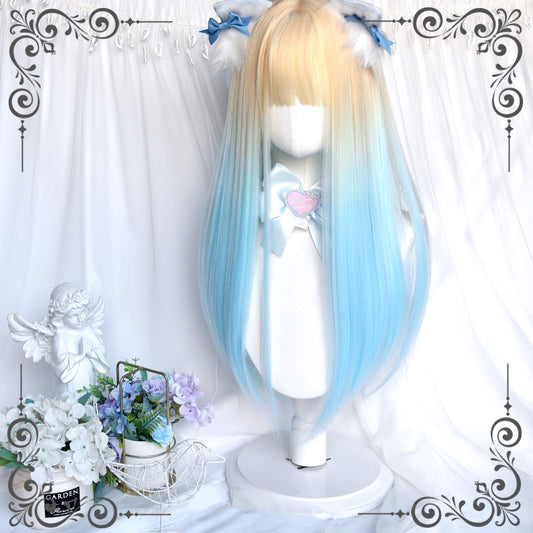 Yellow Blue Gradient Lolita Wig UB99108