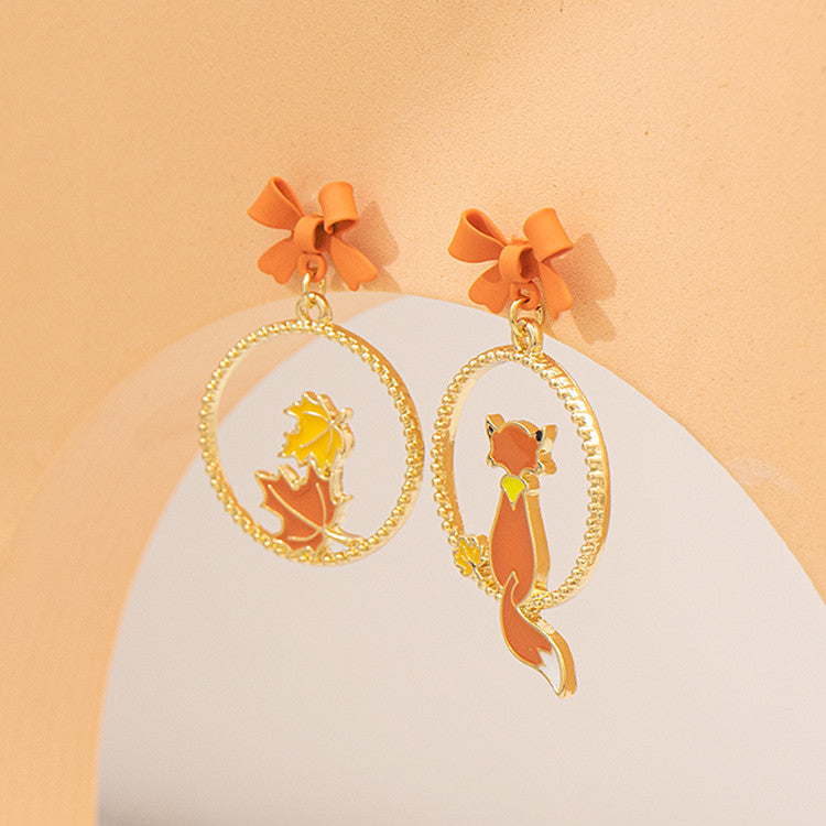 Cute Maple Leaf Earrings UB98575