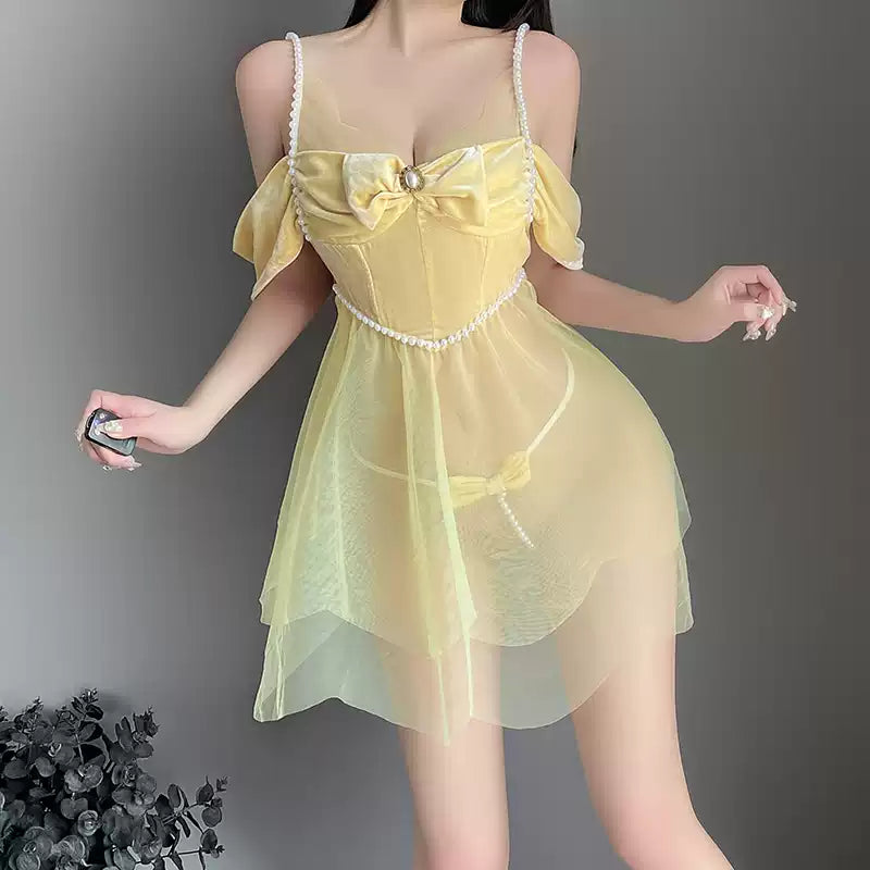 Yellow maid dress UB1378