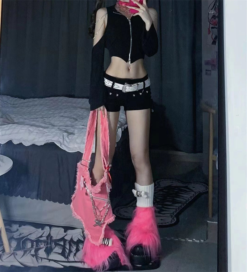 Y2k Retro Denim Shorts UB98438