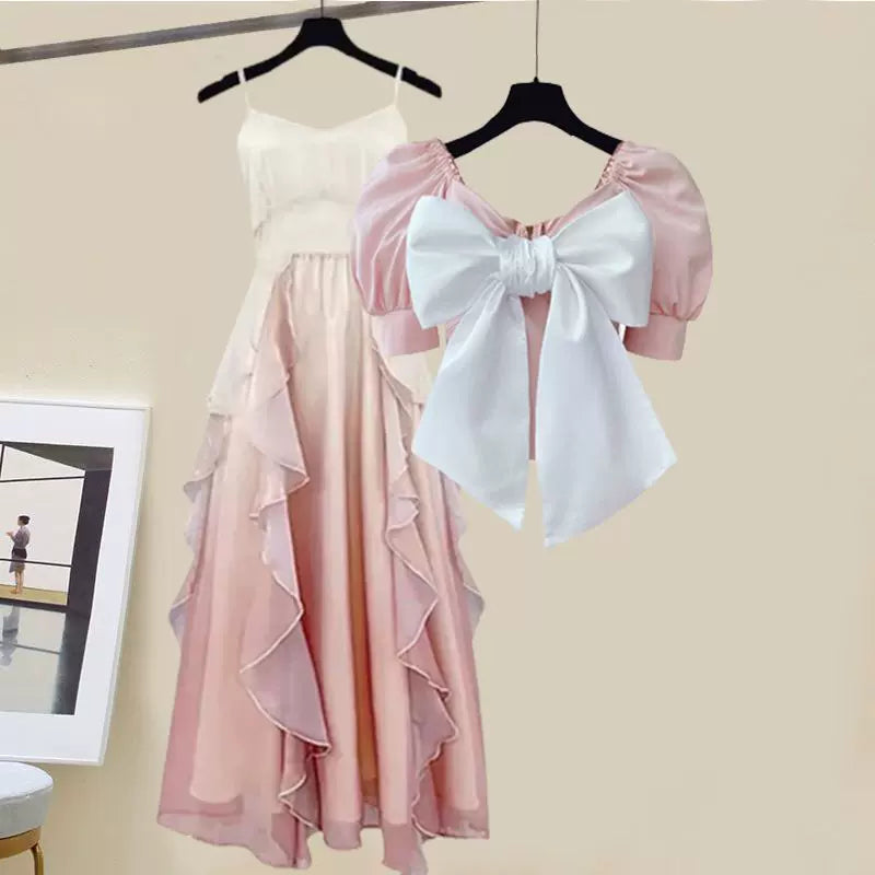 pink two piece suit UB98376