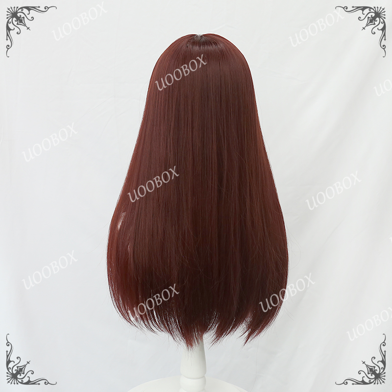 Original Rose Red Long Straight Wig PL2508