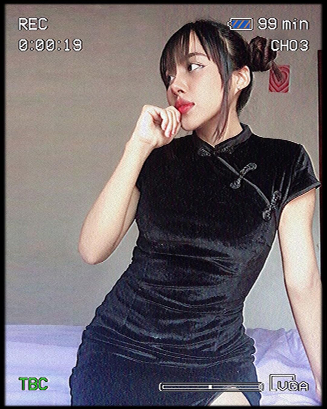 "DARK RETRO CHEONGSAM" DRESS Y030301