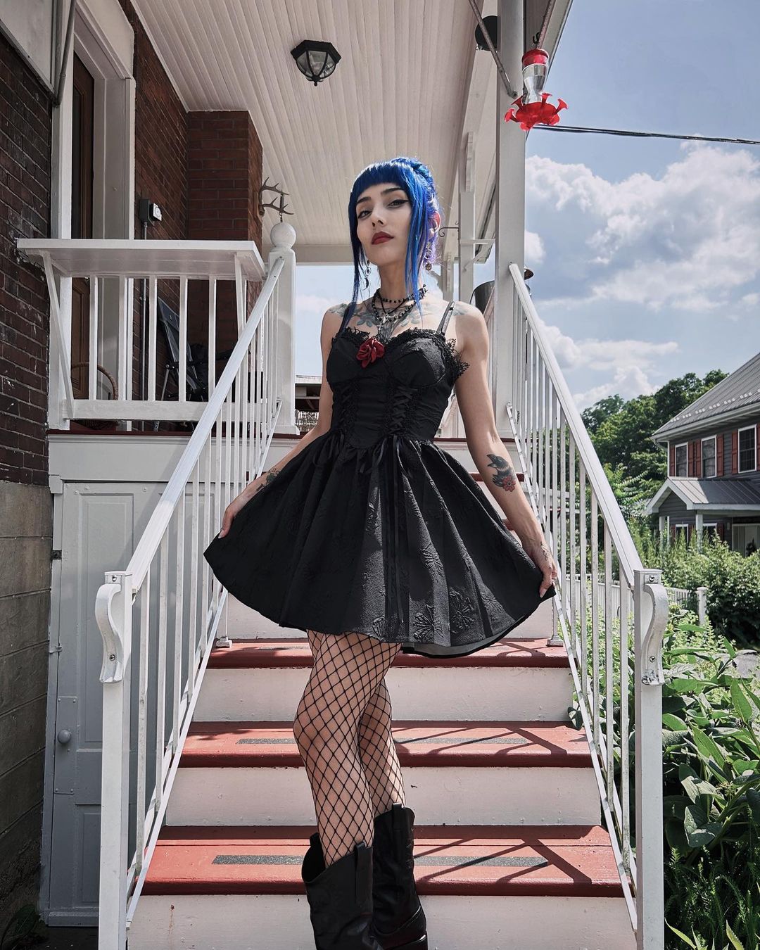 DARK STYLE HALTER DRESS UB98011