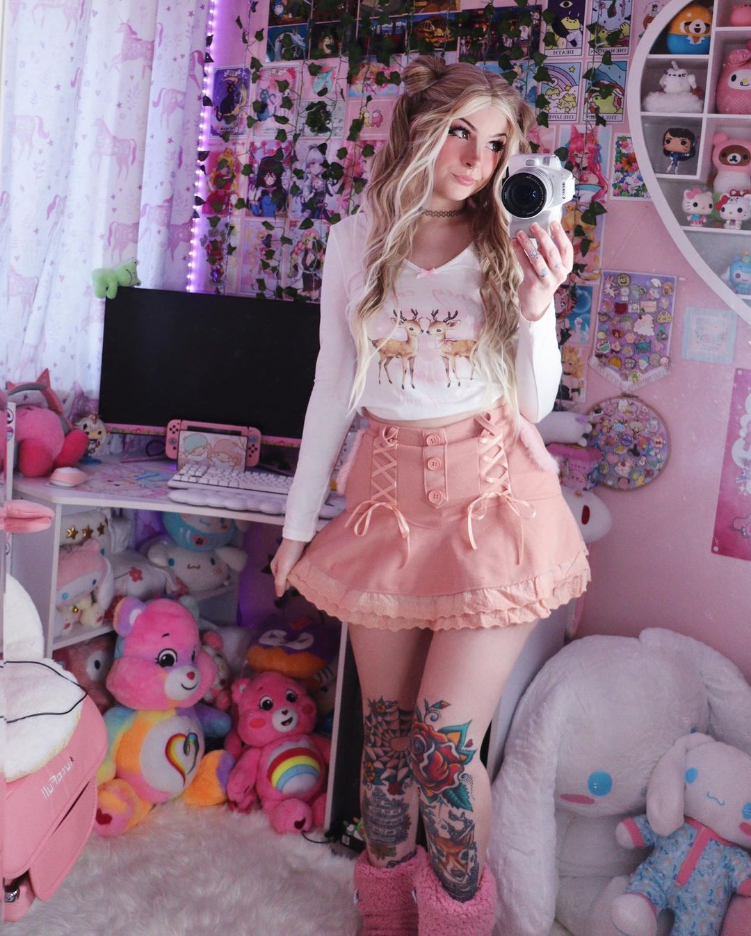 Pink High Waist Skirt UB96059