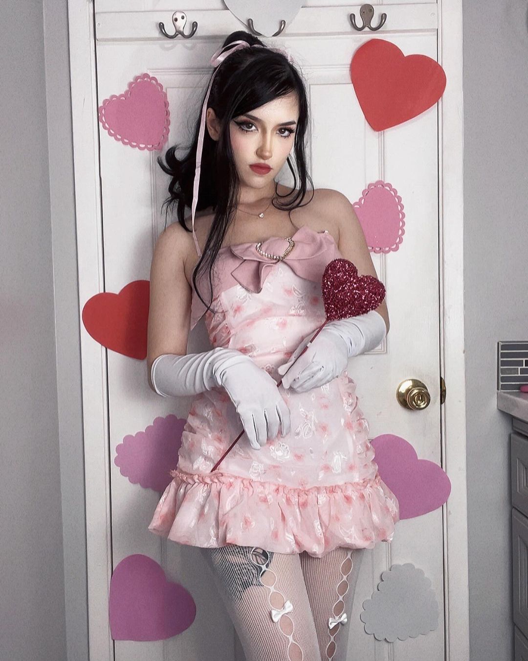 Bow Floral Suspender Dress UB98681