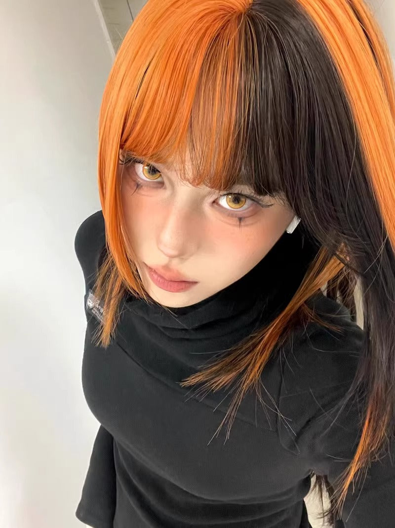 Black Orange Y2K Wig UB99302