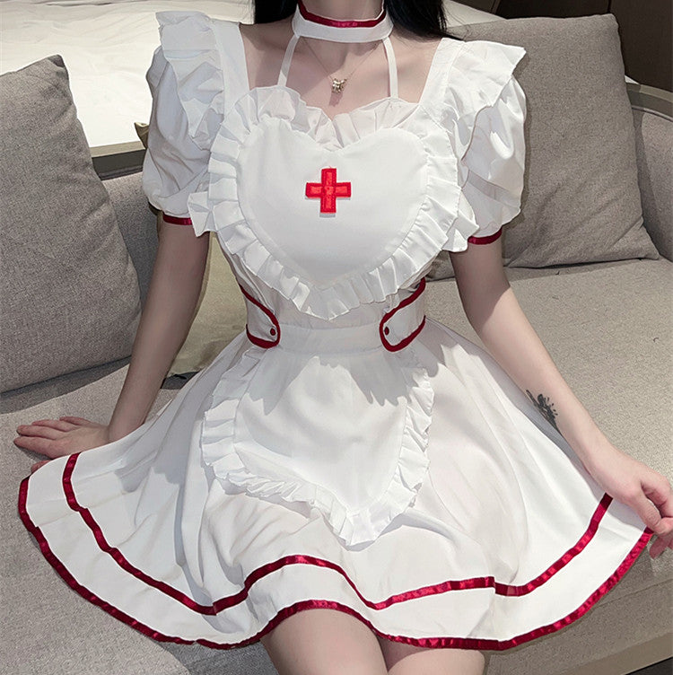 cute nurse dress pink nurse outfit sweet cute anime game character cosplay