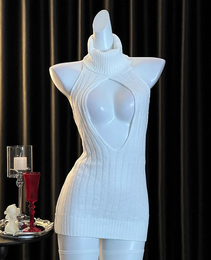 Hollow Sweater Nightgown UB10019