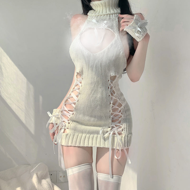 White sweater dress UB126