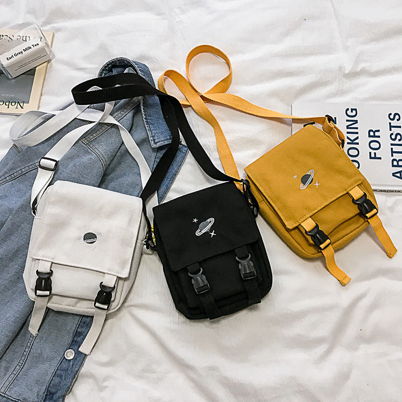 "PLANET" CANVAS SMALL SQUARE BAG K092806