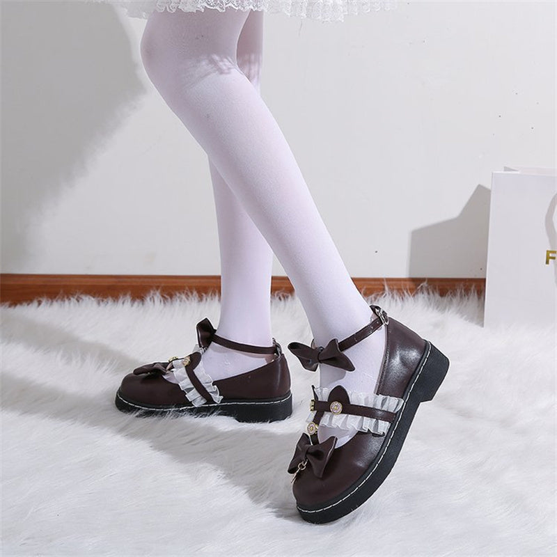 Cute Princess Bow Lace Shoes UB3558