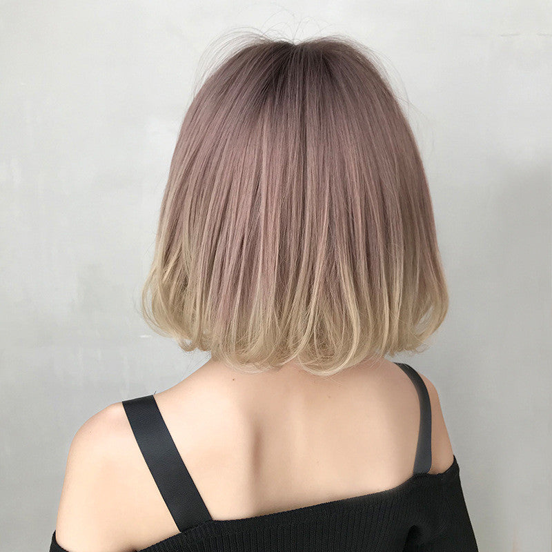 AIR BANGS GRADIENT GOLDEN SHORT WIG UB2576