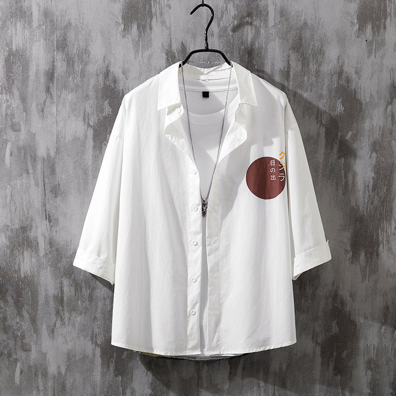 "J FAHION WAVE PRINT" SHIRT N091109