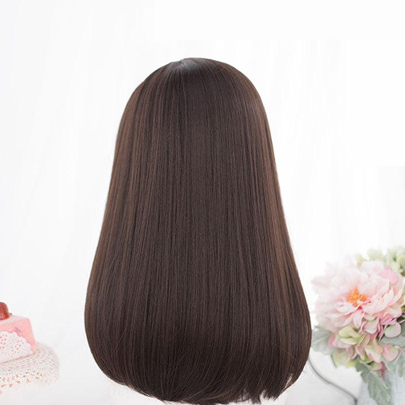 "BROWN SHORT STRAIGHT" WIG H081203