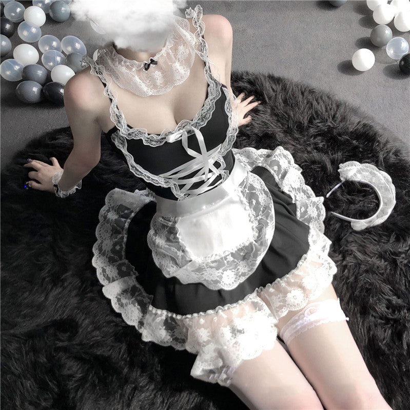 Maid costume maid uniform cosplay lace suit UB3538 – Uoobox
