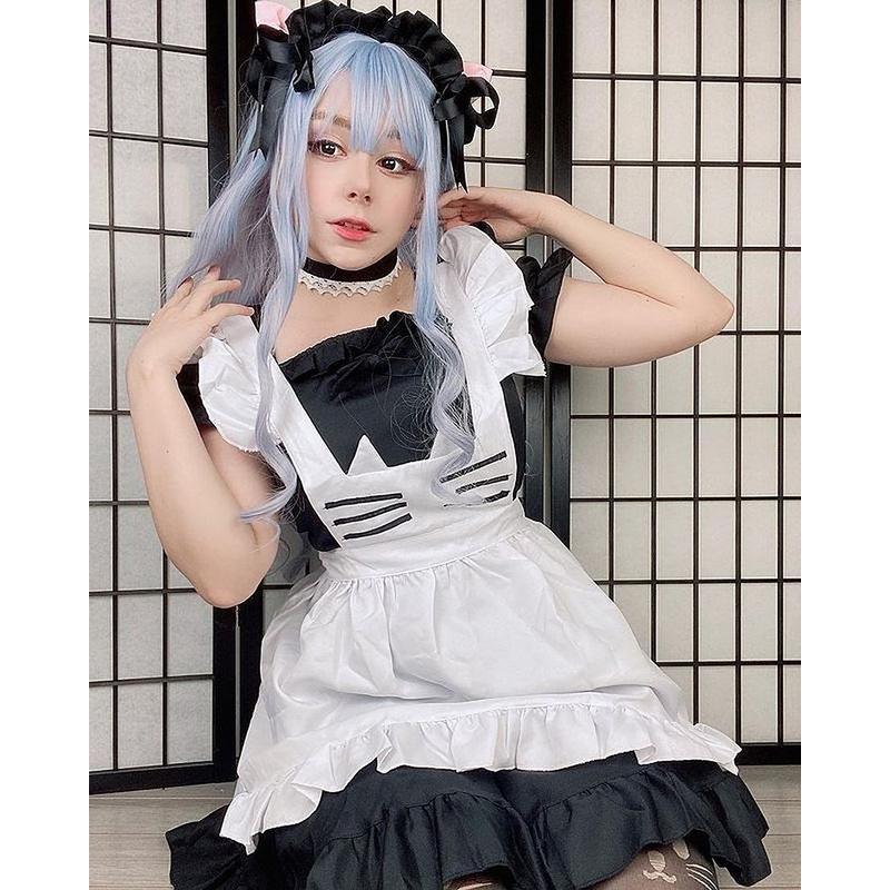 "LOLITA GRADIENT SKY BLUE" LONG CURLY WIG K102317