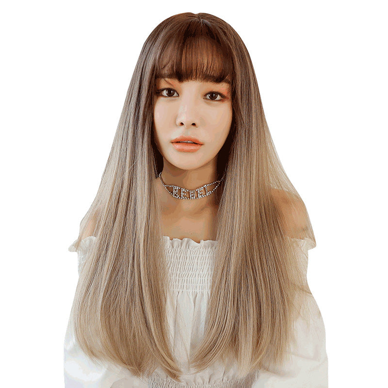 "GRADIENT THREE-COLOR LONG STRAIGHT" WIG H041901
