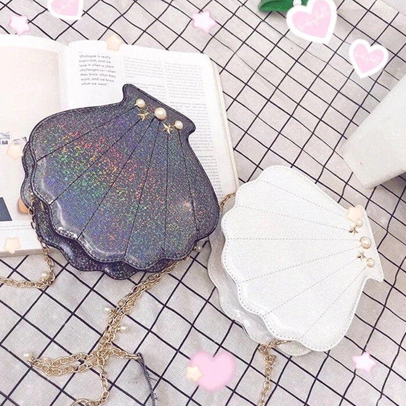 "SHELL PEARL CHAIN" BAG D050806