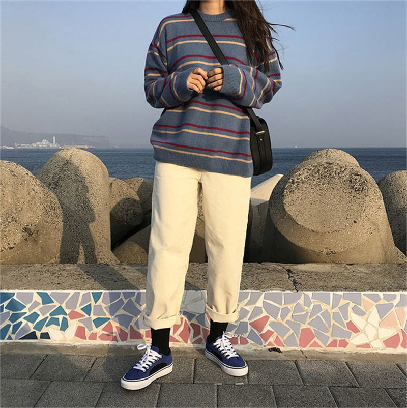 "CHIC STRIPED" SWEATER K102512