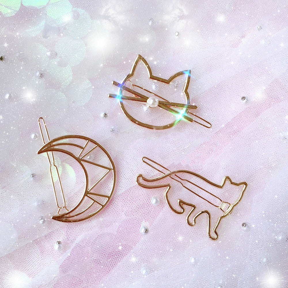 Cat Moon Hair Clip UB6274