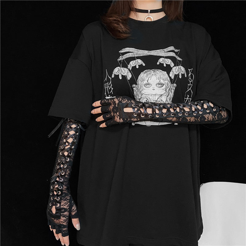 Lace Strap Half Finger Gloves ER5746