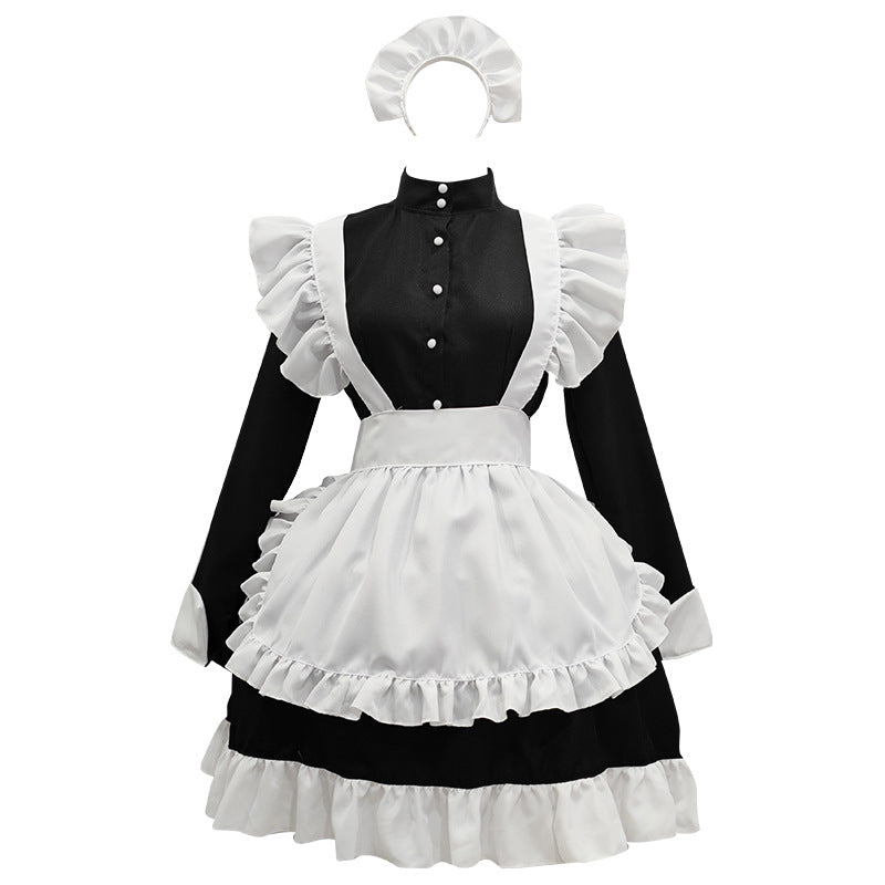 Maid Long Sleeve Black And White Anime Dress UB6217 Uoobox Maid Long Sleeve Black And White Anime Dress UB6217 Uoobox