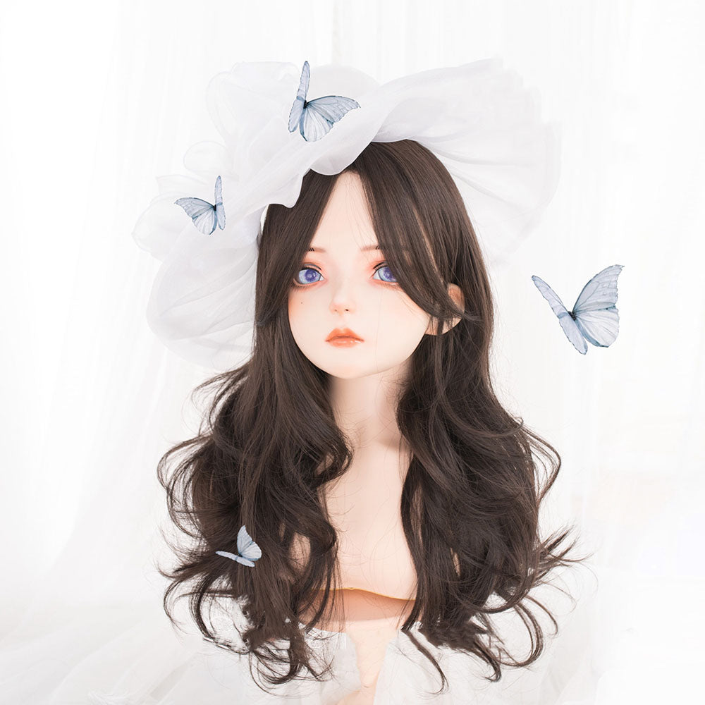"BROWN LONG CURLY HAIR" WIG H081701