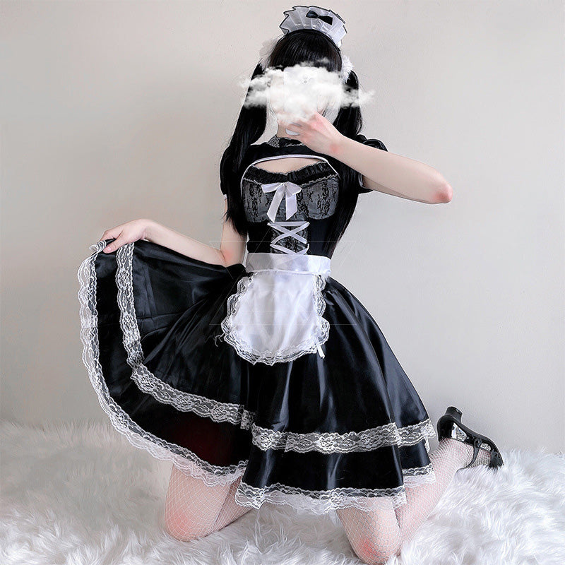 BLACK WHITE SEXY MAID OUTFIT UB3355 Uoobox BLACK WHITE SEXY MAID OUTFIT UB3355 Uoobox