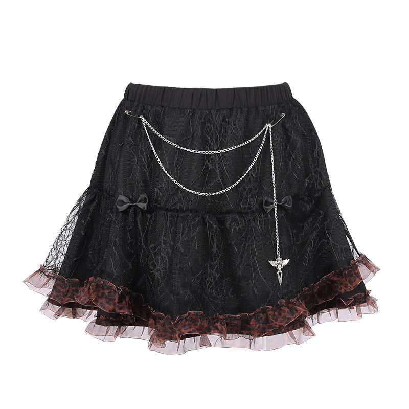 Dark Lace High Waist Gothic Skirt UB6246