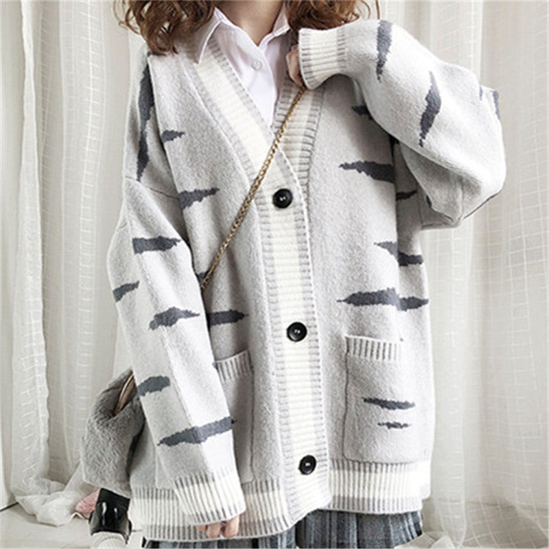 SWEET TIGER CAT SWEATER COAT CARDIGAN UB3395