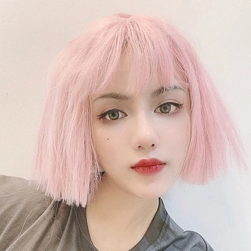 Natural Bangs Short Straight Wig UB3316