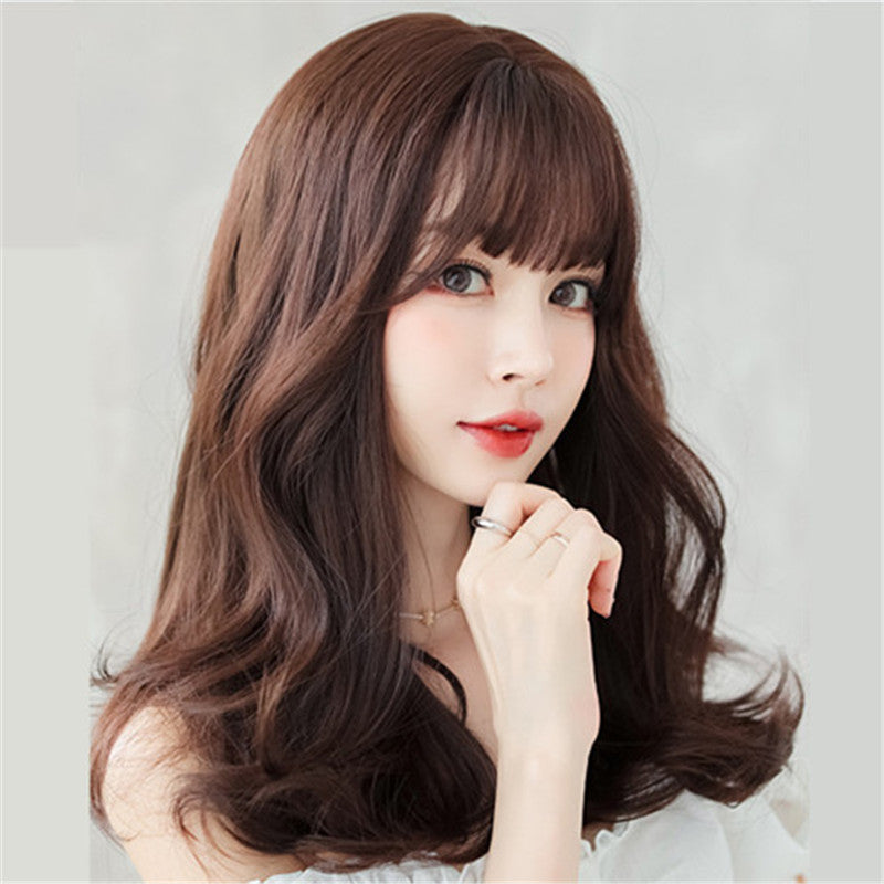 AIR BANGS CHOCOLATE WAVY CURLY LONG WIG UB3339