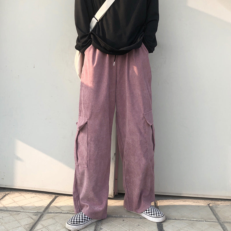 "3 COLOR CORDUROY LOOSE" TROUSERS H032605