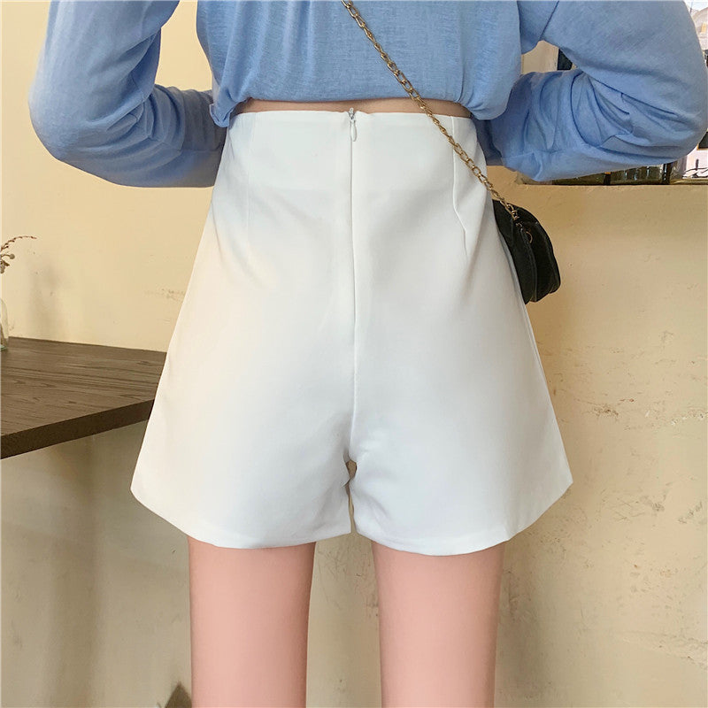 "HIGH WAISTED STRAIGHT CASUAL SHORTS UB3187