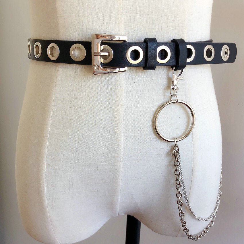 "ROCK PUNK CIRCLE CHAIN" BELT K122817