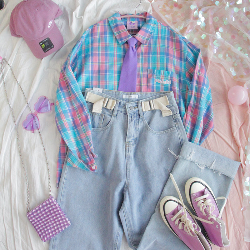 "HIGH-WAISTED LOOSE STRAIGHT" JEANS Y041108