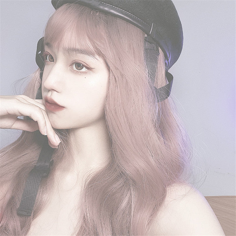 Lotus Root Pink Long Curly Wig ER5786