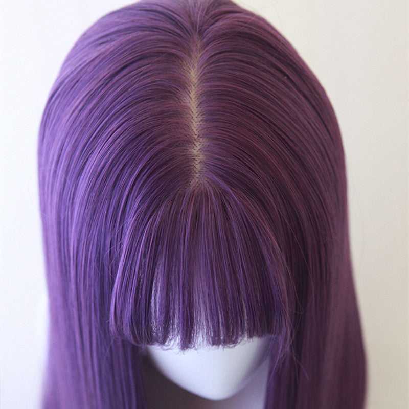 "PURPLE LONG STRAIGHT" WIG D041807