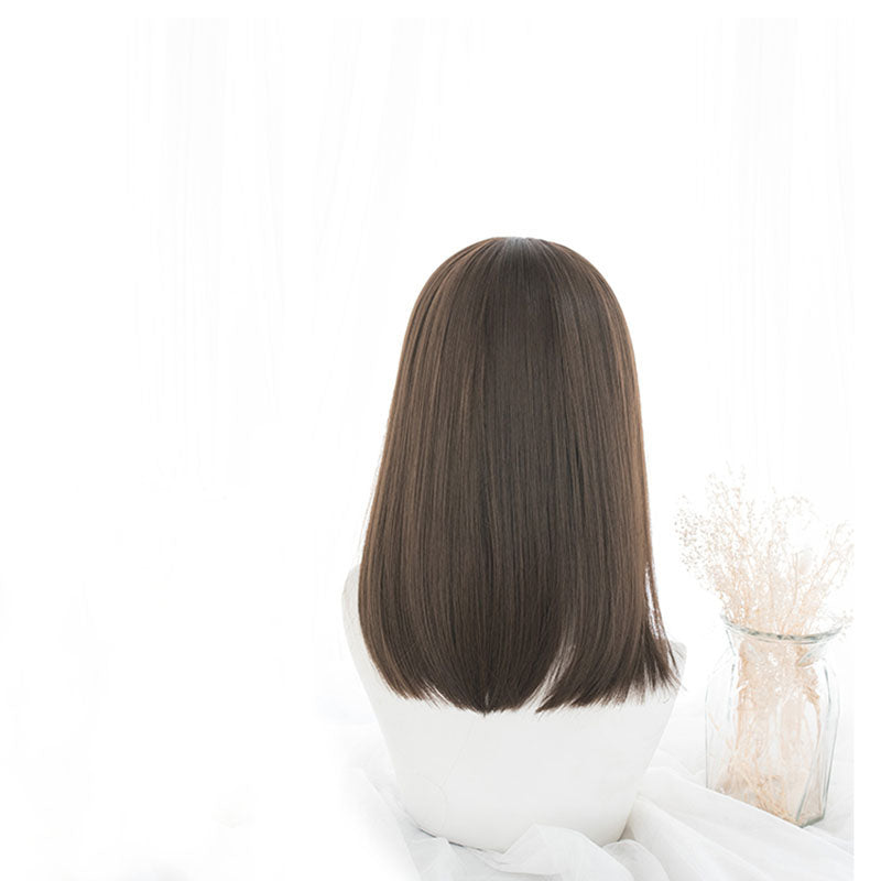 "BROWN SHORT STRAIGHT" WIG H081202