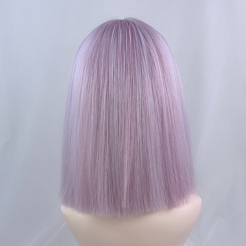 Pink Purple Princess Cut Short Wig ER5863
