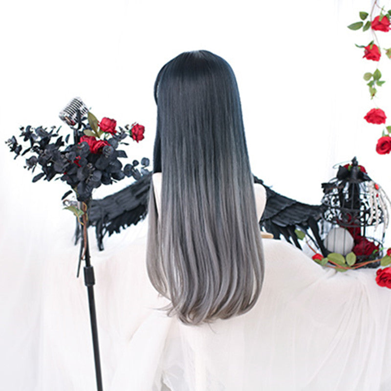 "LOLITA NATURAL GRADIENT GREY LONG CURLY" WIG N090902