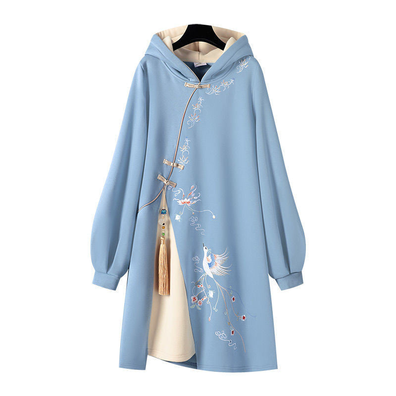 NATIONAL STYLE ELEMENT CHEONGSAM HOODIE UB3297