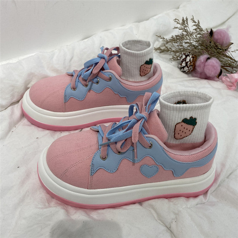 BLACK/PINK/PURPLE LOVE BIG TOE SHOES UB3151