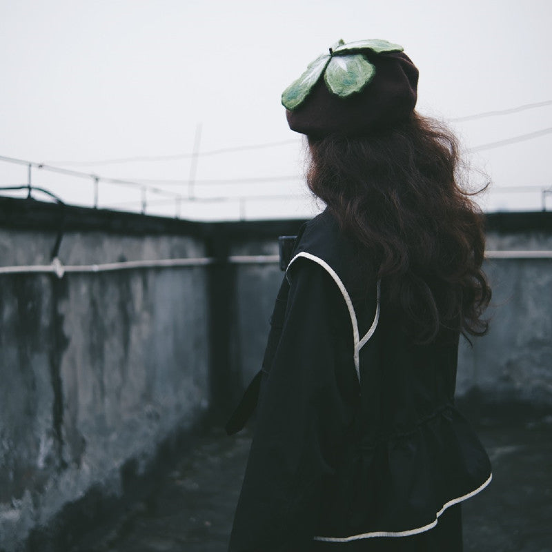 Love to eat cabbage-2021 new handmade wool beret UB3413