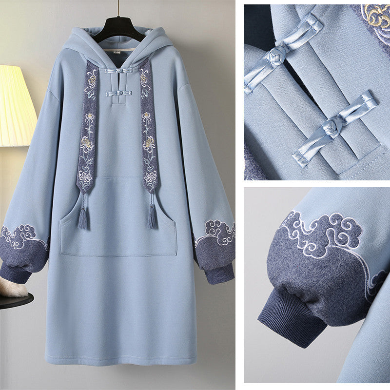 CHINESE STYLE HANFU MID LENGTH HOODIE UB3293