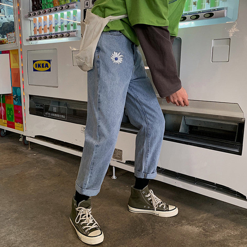 "SMALL DAISY STRAIGHT LOOSE" JEANS Y033001