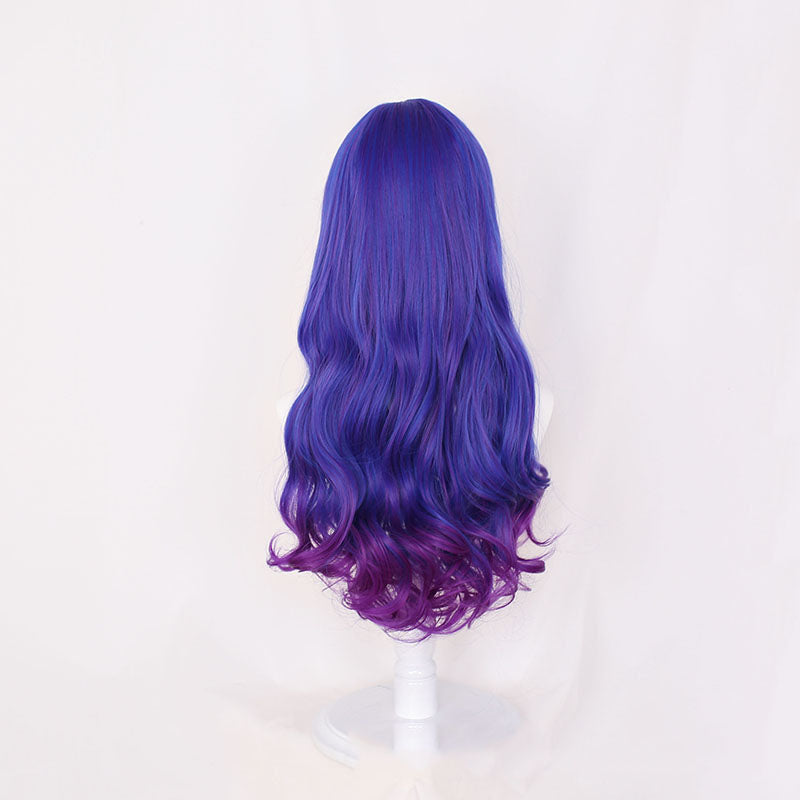 Blue Gradient Long Curly Wig UB6233