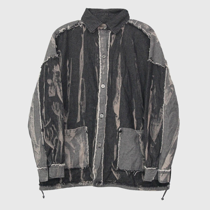 Hand Polished Denim Shirt Jacket ER5835